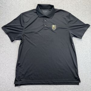 Vegas Golden Knights Levelwear Polo Mens XL Collared Black Golf Shirt